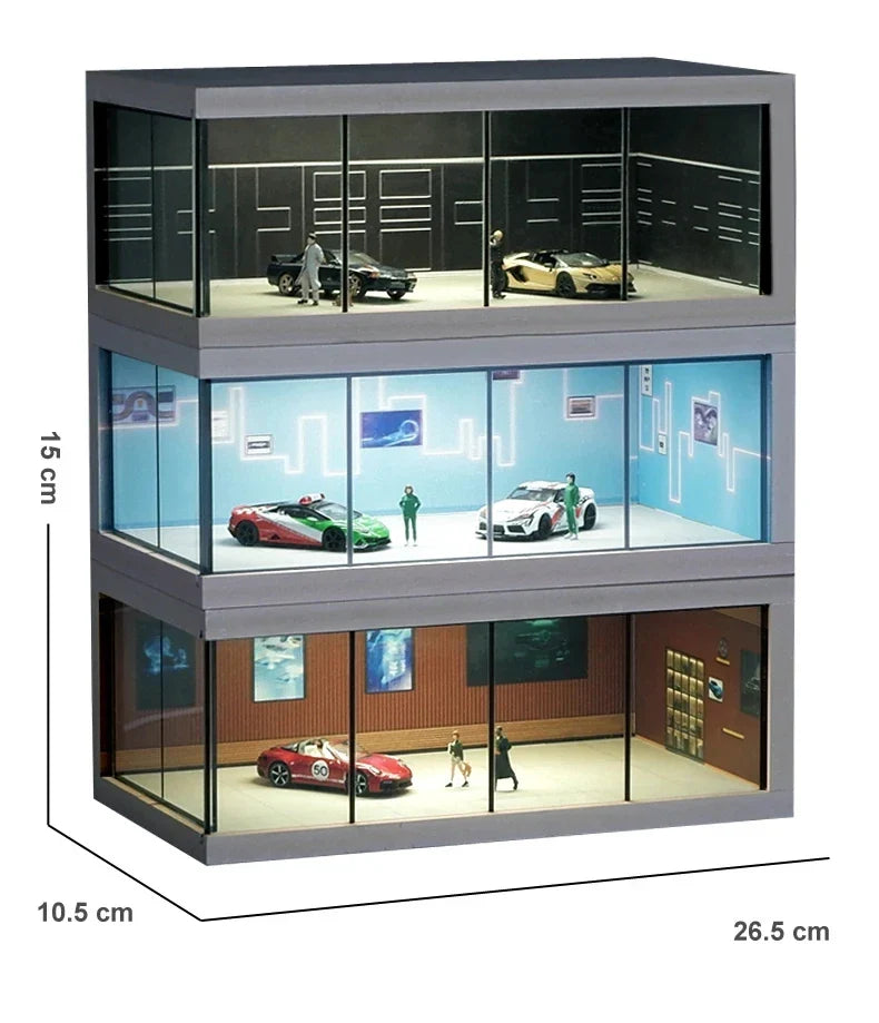 Miniature Car Garage Display - 1 Storey - Smart Shop (Online Store for wise shoppers)