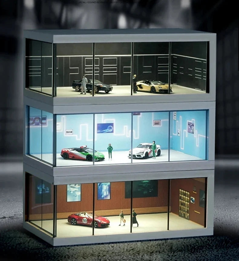 Miniature Car Garage Display - 1 Storey - Smart Shop (Online Store for wise shoppers)