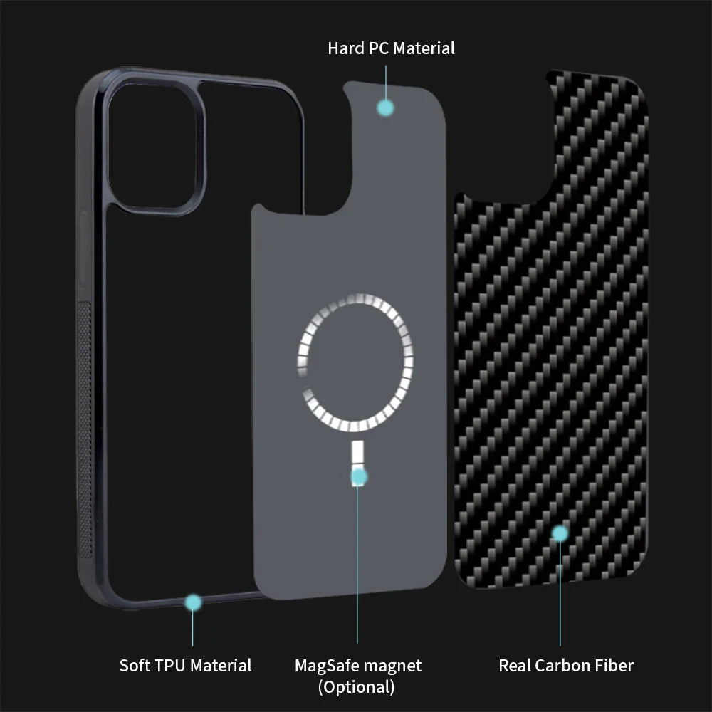 Magsafe Carbon Fiber Shockproof iPhone Case - Smart Shop (Online Store for wise shoppers)
