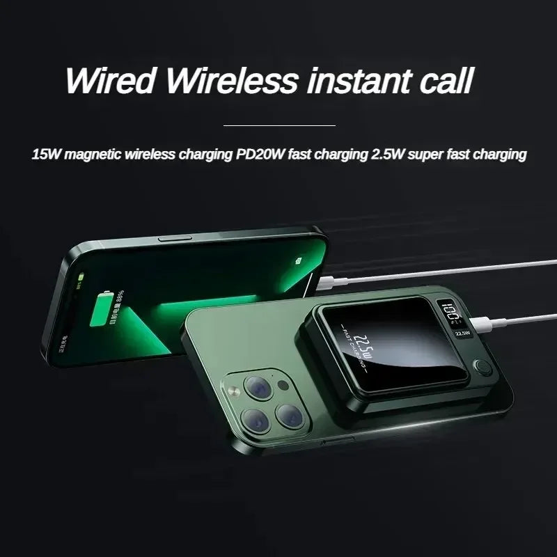 Magnetic Wireless LED Display Fast Charging Power Bank