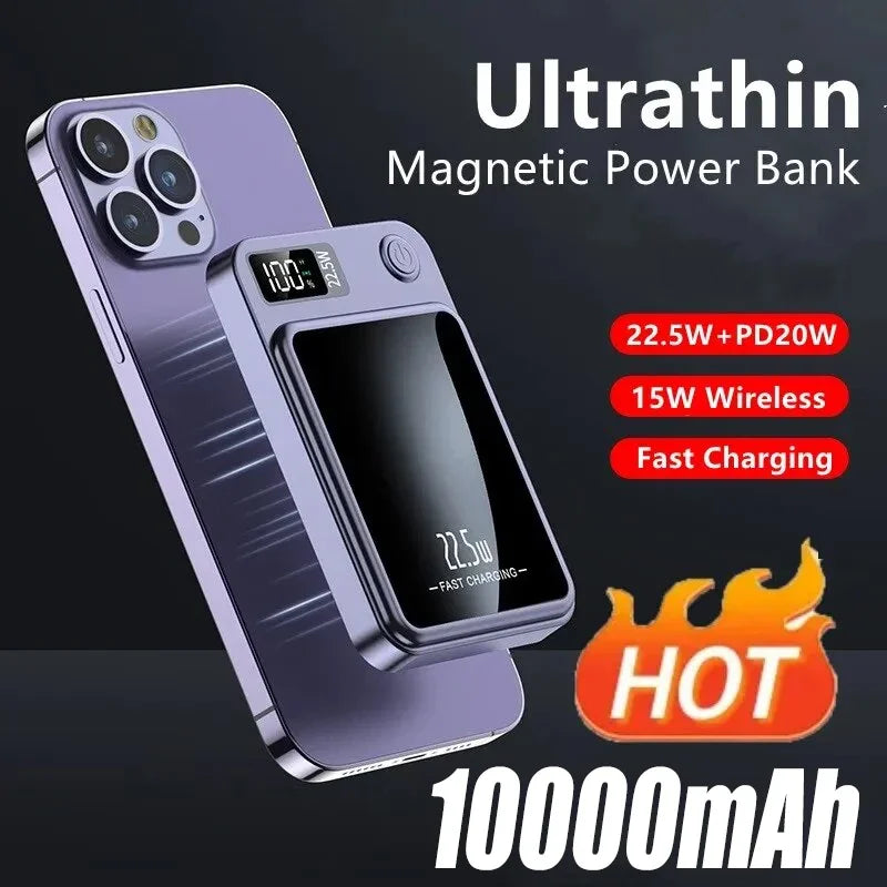 Magnetic Wireless LED Display Fast Charging Power Bank
