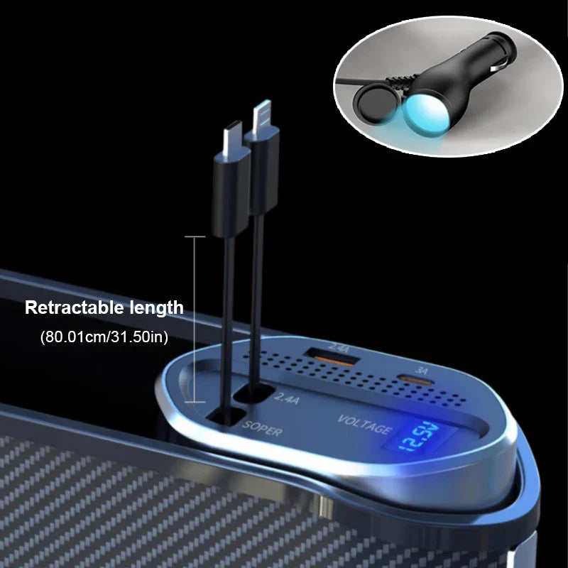 Car Seat Gap Charging Storage Box