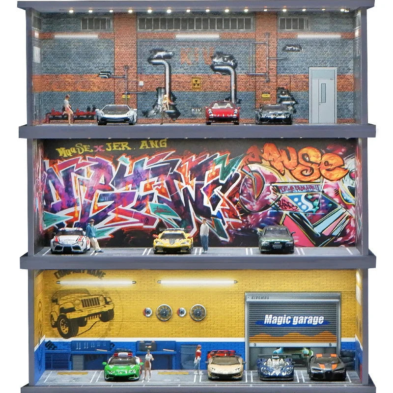 Miniature Car Garage Display - 1 Storey - Smart Shop (Online Store for wise shoppers)