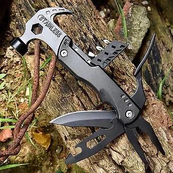 Multifunctional Pliers With Folding Nail Hammer