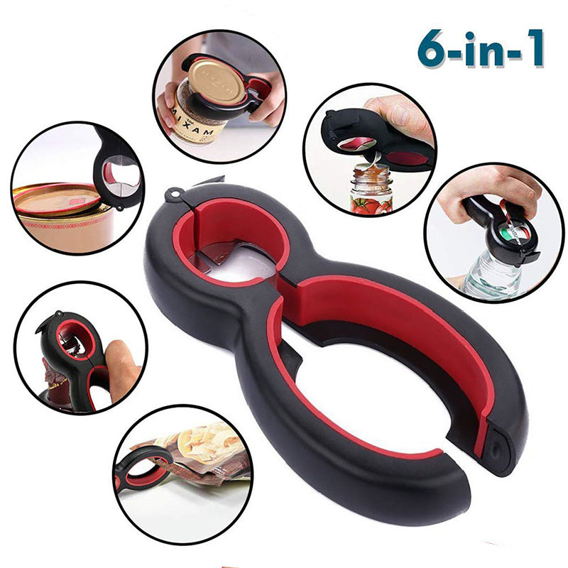 Multifunctional 6-in-1 Opener