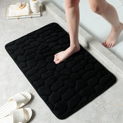 Water-Absorbent Pebble Bath Rug