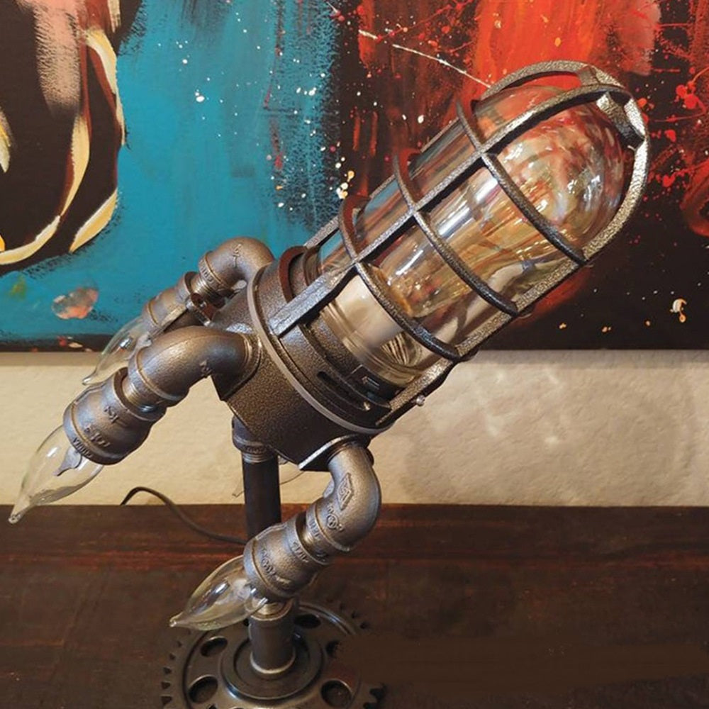 Steam Punk Rocket Lamp