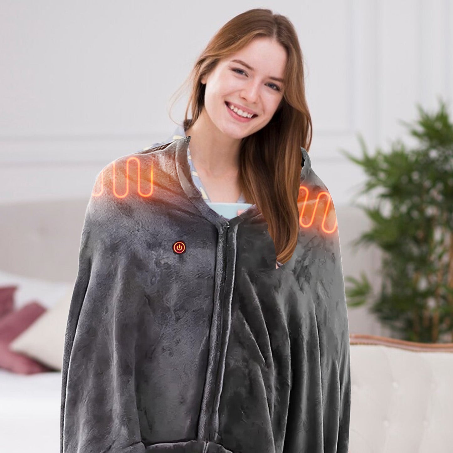 Megelin Far Infrared Heating Blanket Rechargeable