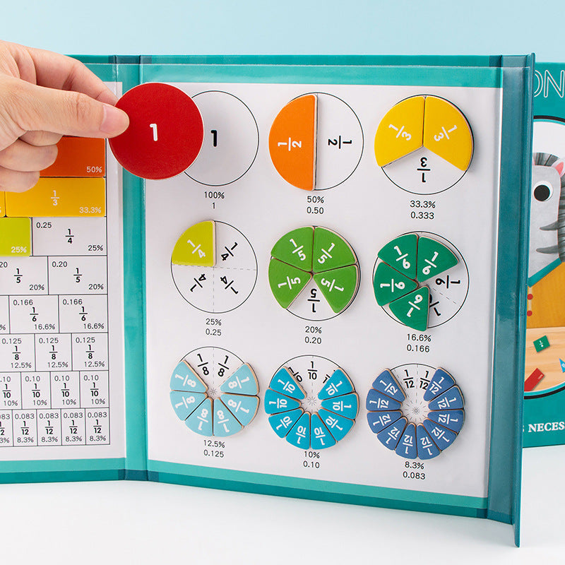 Magnetic Fraction Educational Puzzle