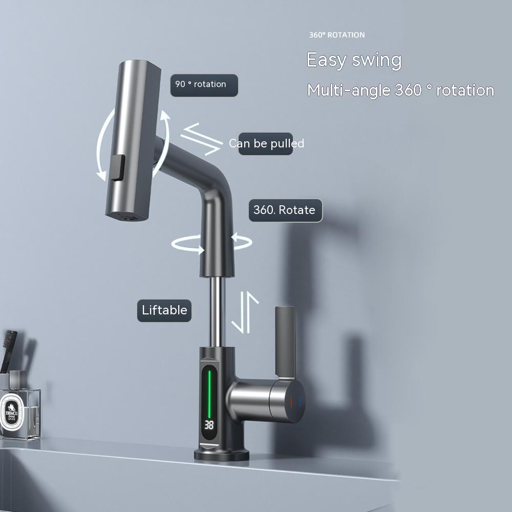 Multifunctional Digital Display Pull-out Faucet - Smart Shop (Online Store for wise shoppers) 