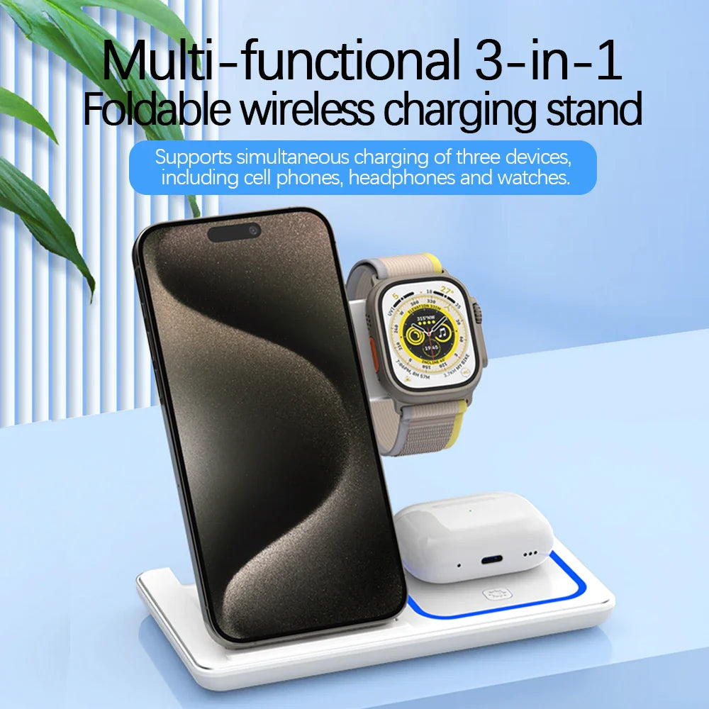 3 in 1 Foldable Wireless Charging Stand - Smart Shop (Online Store for wise shoppers) 