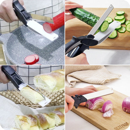 Scissors with Built-in Cutting Board