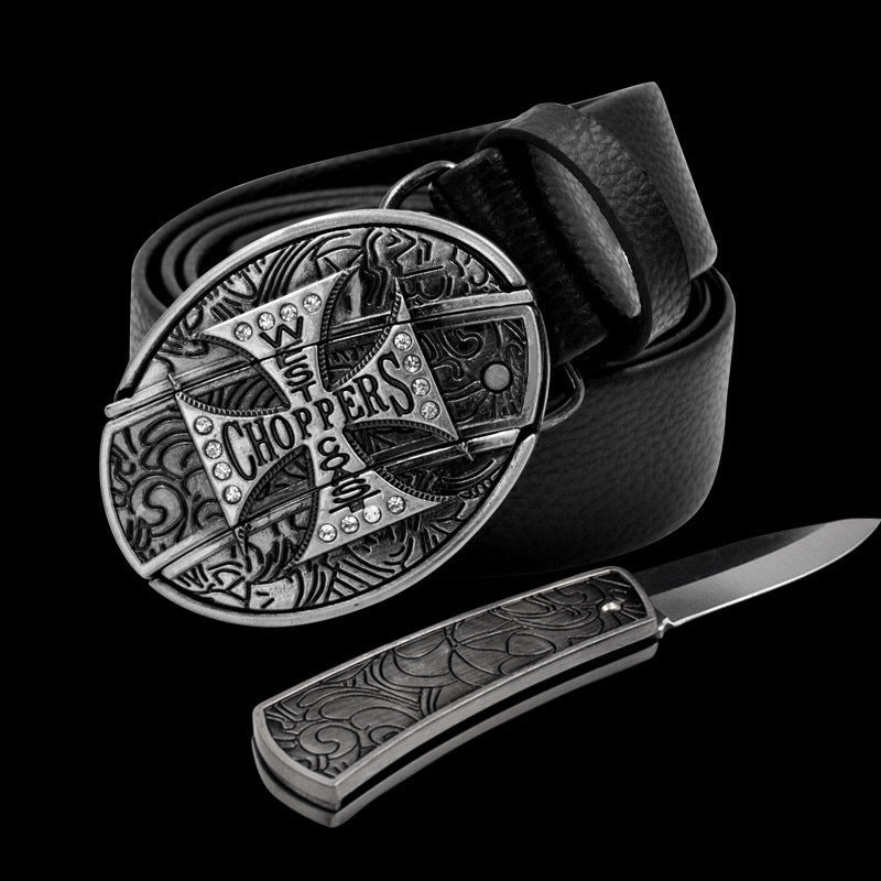 Self-defense Belt With a Hidden Knife