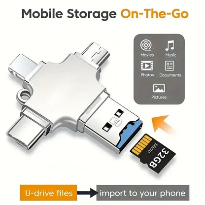 4 In 1 Flash Drive Card Reader - Smart Shop (Online Store for wise shoppers) 