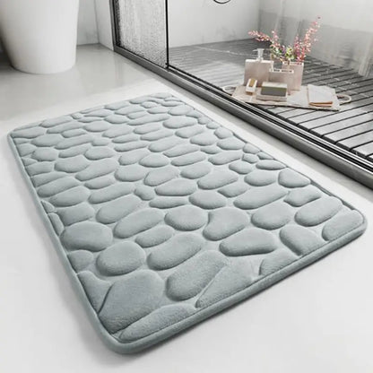 Water-Absorbent Pebble Bath Rug