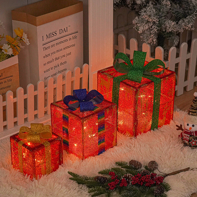 Luminous Christmas Gift Box Decoration