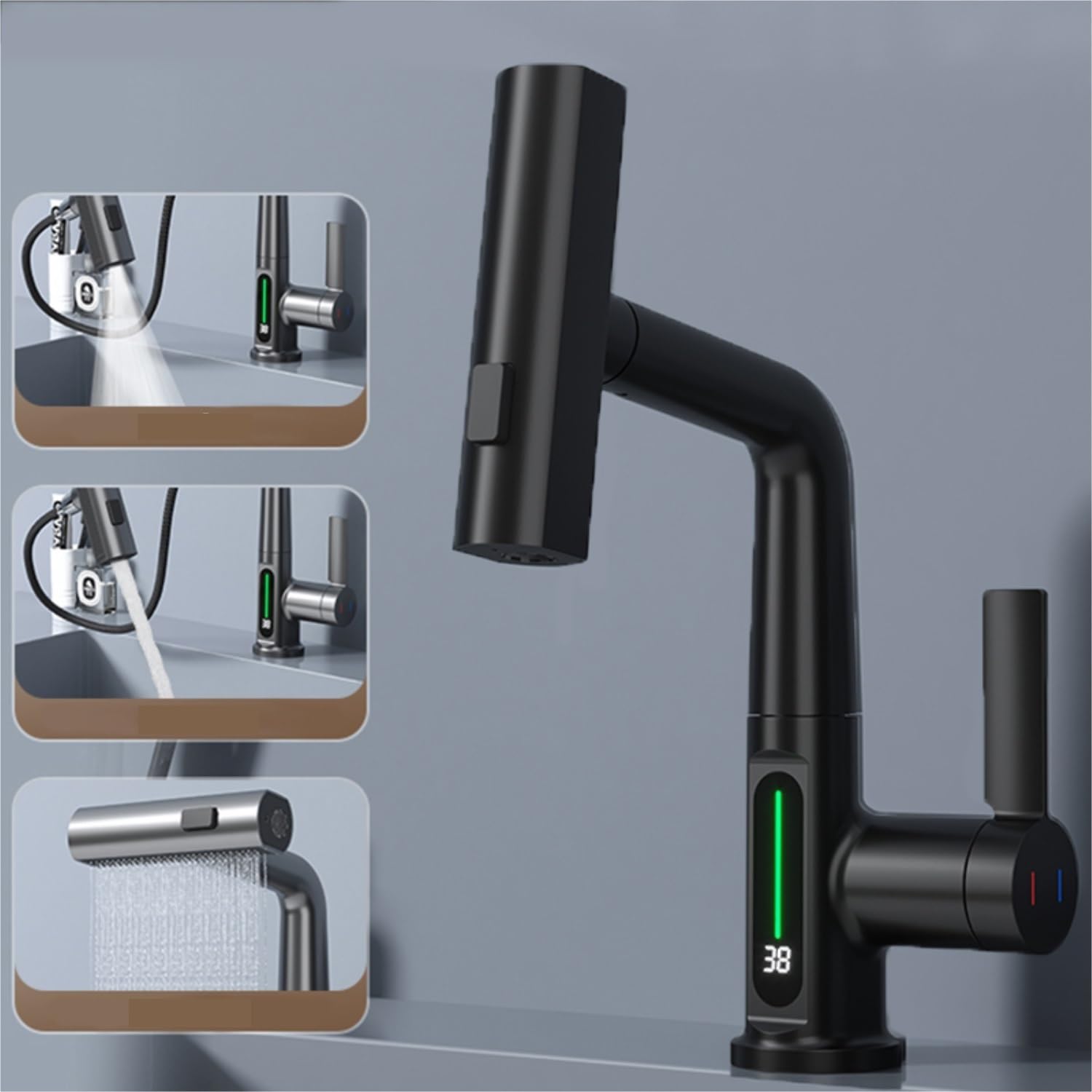 Multifunctional Digital Display Pull-out Faucet - Smart Shop (Online Store for wise shoppers) 