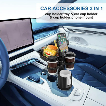 3 In 1 Adjustable Car Cup Tray with Phone Holder - Smart Shop (Online Store for wise shoppers) 