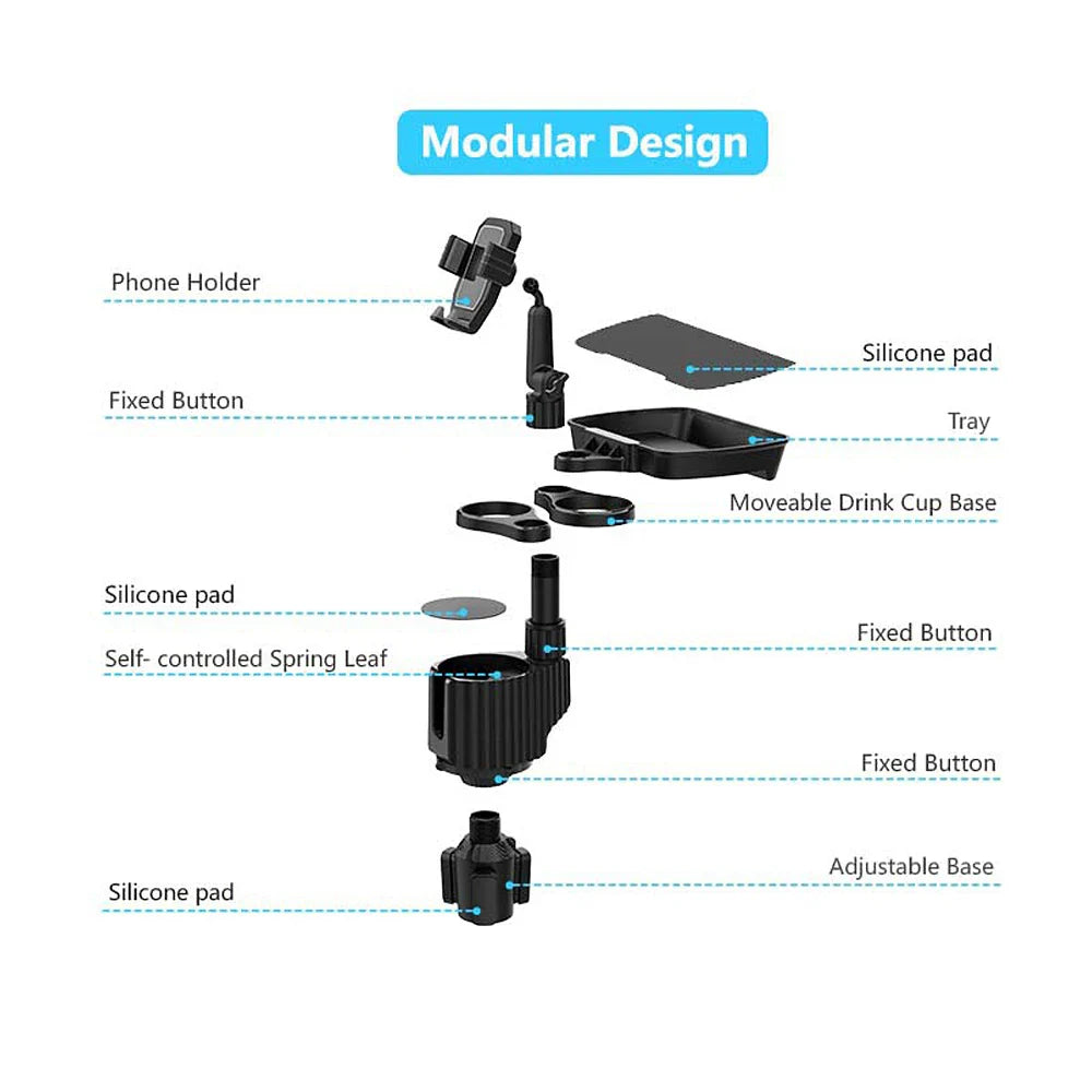 3 In 1 Adjustable Car Cup Tray with Phone Holder - Smart Shop (Online Store for wise shoppers) 