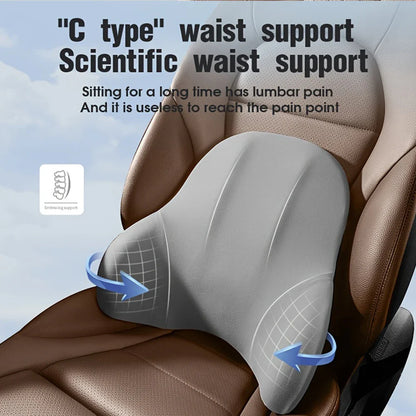 Car Lumbar Support Back Cushion and Neck Pillow