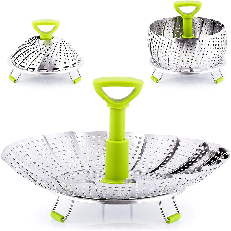 Stainless Steel Collapsible Mesh Steamer Basket - Smart Shop (Online Store for wise shoppers) 