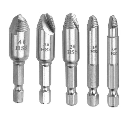 NINDEJIN 4/5/6pcs Damaged Screw Extractor Drill Bit Extractor Drill Set Broken Speed Out Bolt Extractor Bolt Stud Remover Tool