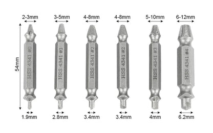 NINDEJIN 4/5/6pcs Damaged Screw Extractor Drill Bit Extractor Drill Set Broken Speed Out Bolt Extractor Bolt Stud Remover Tool