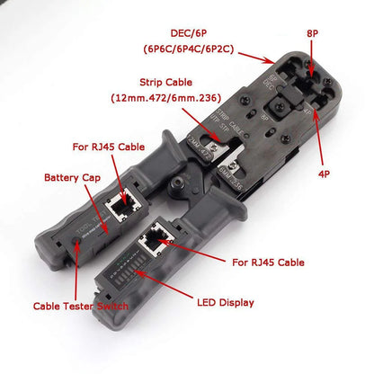 2 in 1 Network Cable Tester Crimping Tool - Smart Shop (Online Store for wise shoppers) 