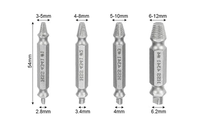 NINDEJIN 4/5/6pcs Damaged Screw Extractor Drill Bit Extractor Drill Set Broken Speed Out Bolt Extractor Bolt Stud Remover Tool