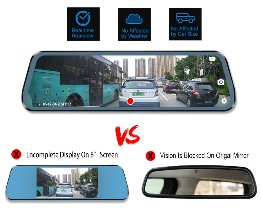 AutoGuard Mirror Dashcam