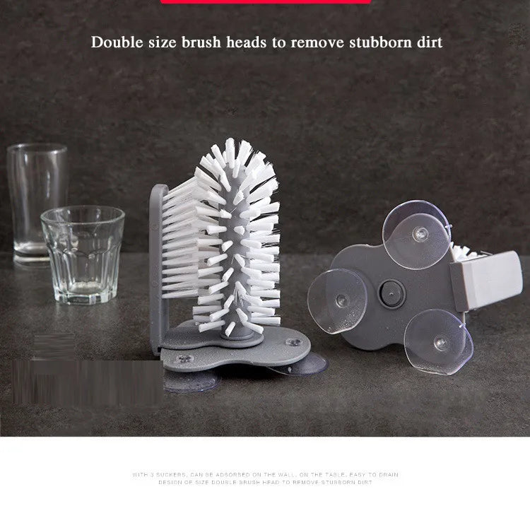 2-in-1 Suction Cup Sink Brush