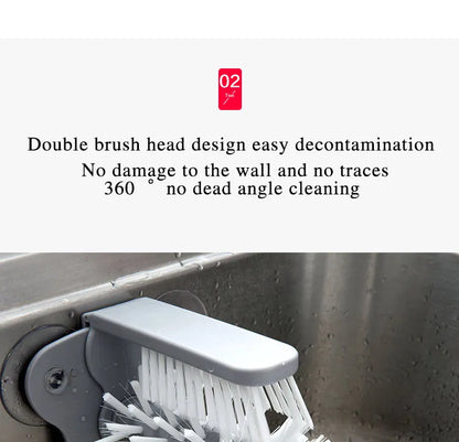 2-in-1 Suction Cup Sink Brush