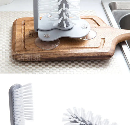 2-in-1 Suction Cup Sink Brush