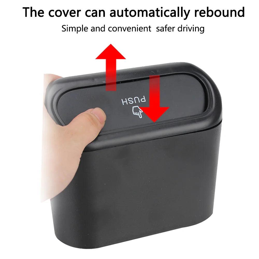 Compact Car Trash Bin - Universal Car Interior Organizer