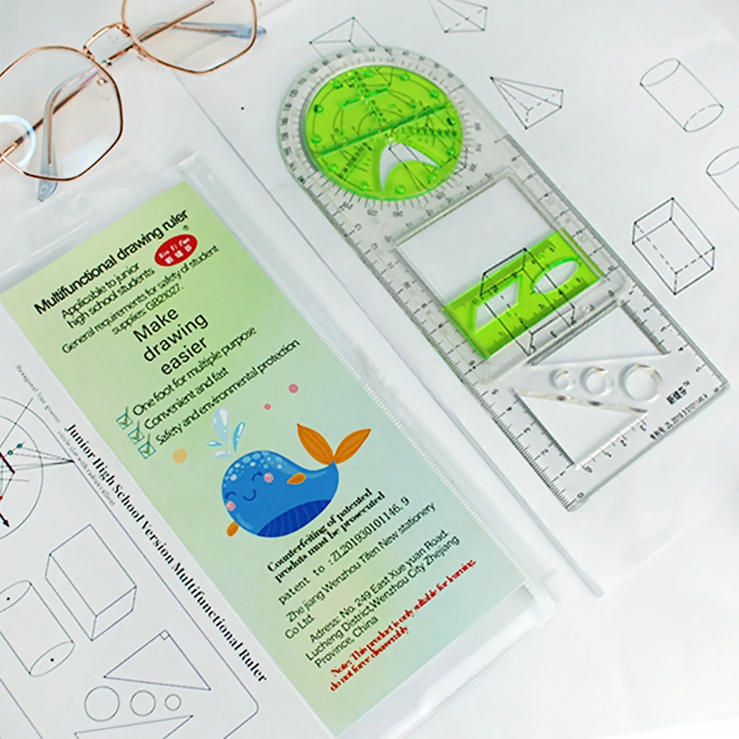 Rotatable Mathematical Geometry Ruler - Smart Shop (Online Store for wise shoppers) 