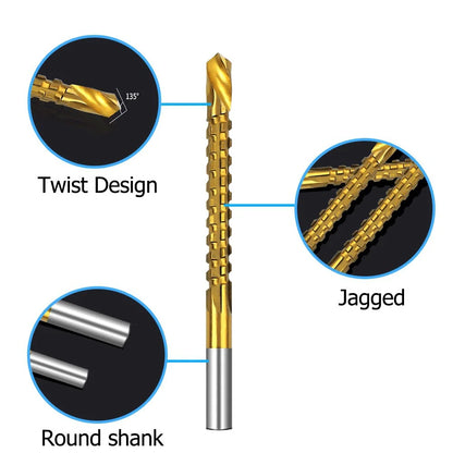 Titanium Coated Spiral Jagged Saw Drill Bit Set - Smart Shop (Online Store for wise shoppers) 