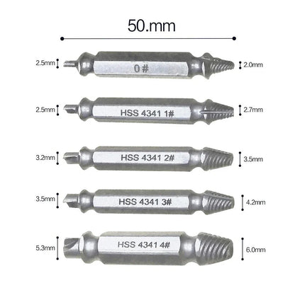 NINDEJIN 4/5/6pcs Damaged Screw Extractor Drill Bit Extractor Drill Set Broken Speed Out Bolt Extractor Bolt Stud Remover Tool