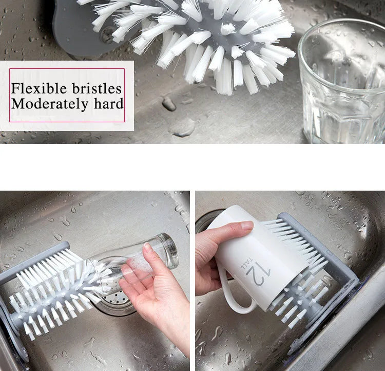 2-in-1 Suction Cup Sink Brush