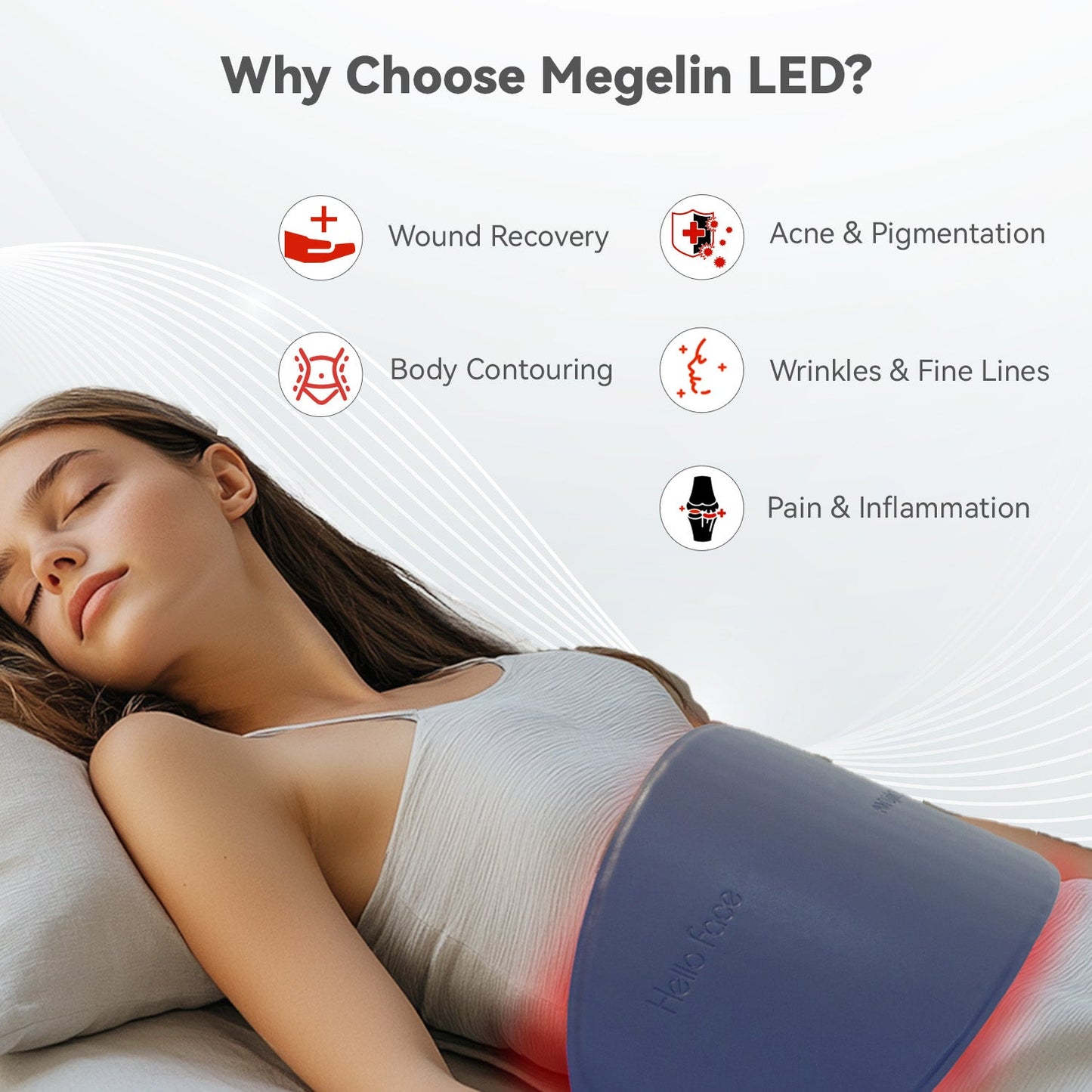 Megelin Flex LED Light Therapy Device Plus