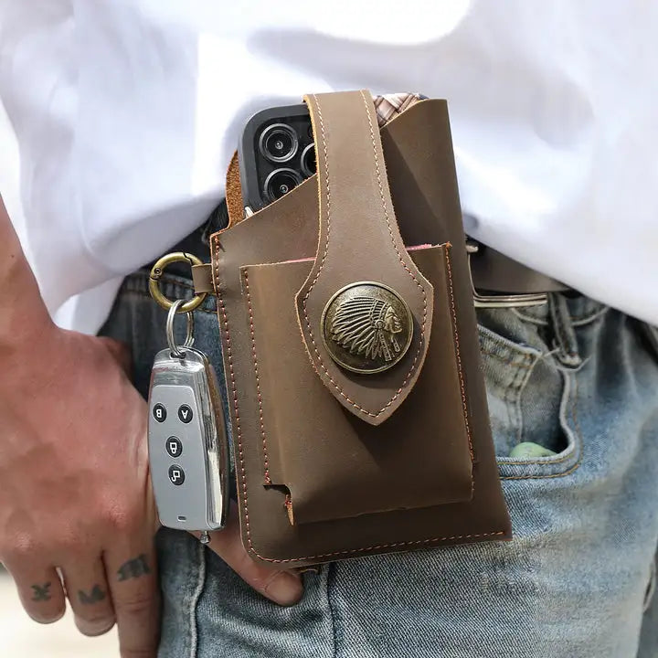 Phone Belt Leather Holster