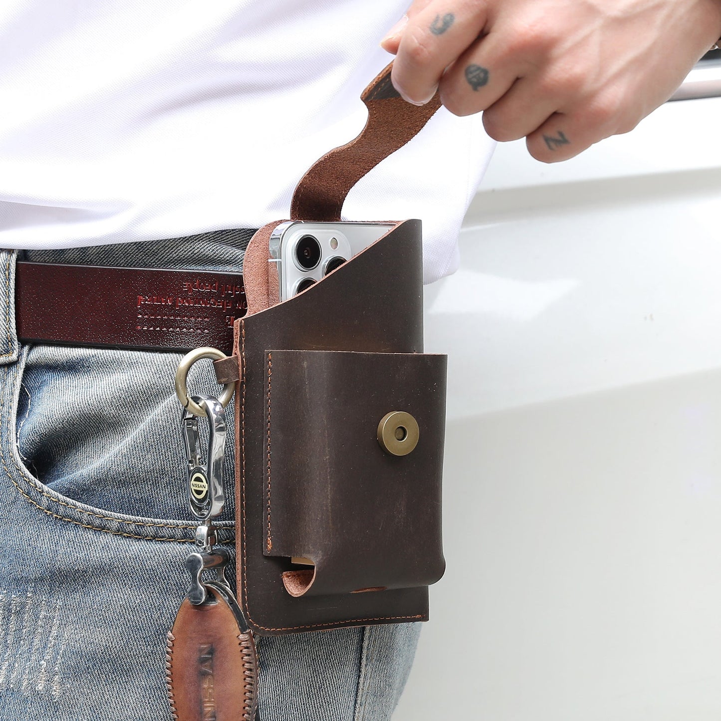 Phone Belt Leather Holster