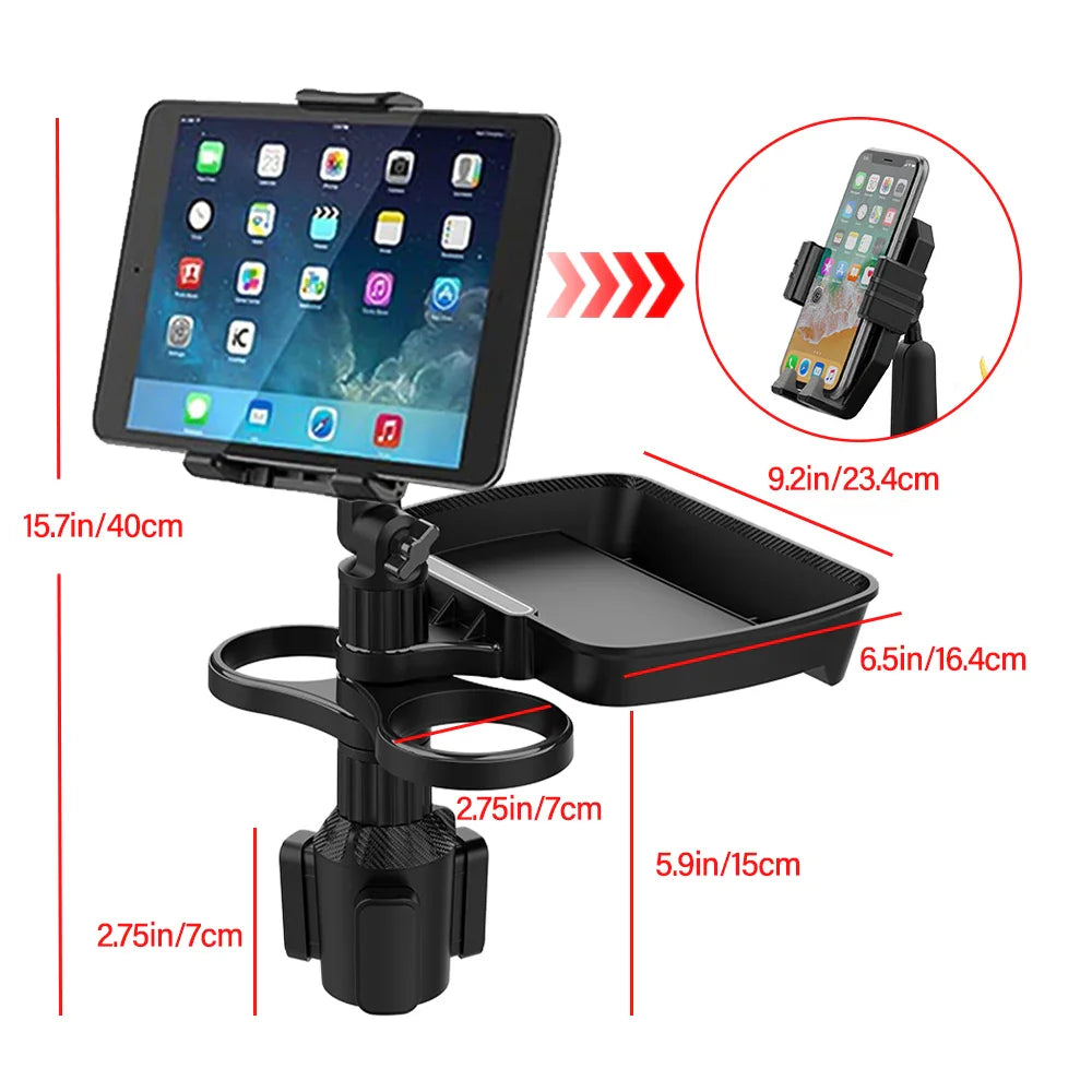 3 In 1 Adjustable Car Cup Tray with Phone Holder - Smart Shop (Online Store for wise shoppers) 