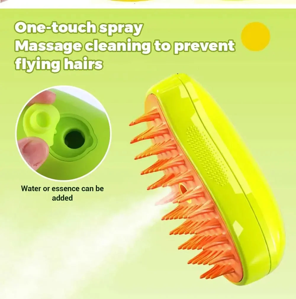 Electric Cat Steam Brush with Gentle Massage Function