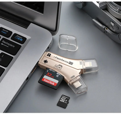 4 In 1 Flash Drive Card Reader - Smart Shop (Online Store for wise shoppers) 