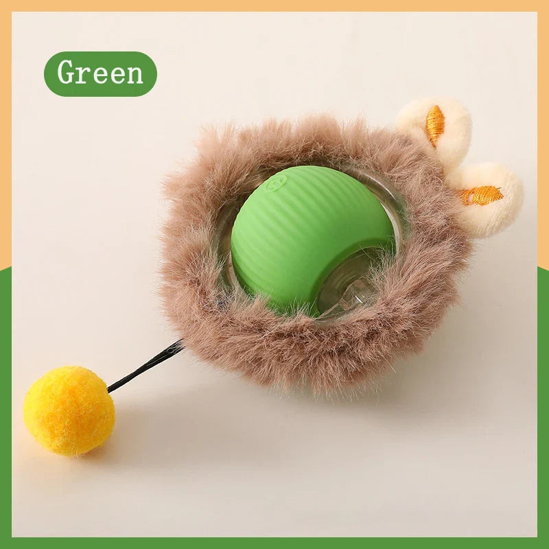 USB Rechargeable Smart Rolling Cat Toy – Type-C Charging Interactive Ball