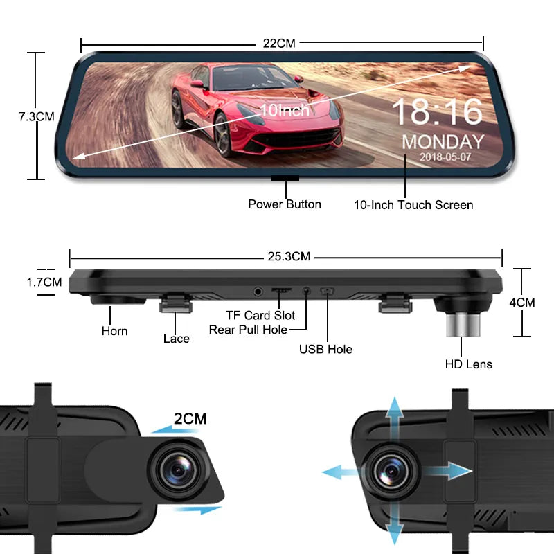 AutoGuard Mirror Dashcam