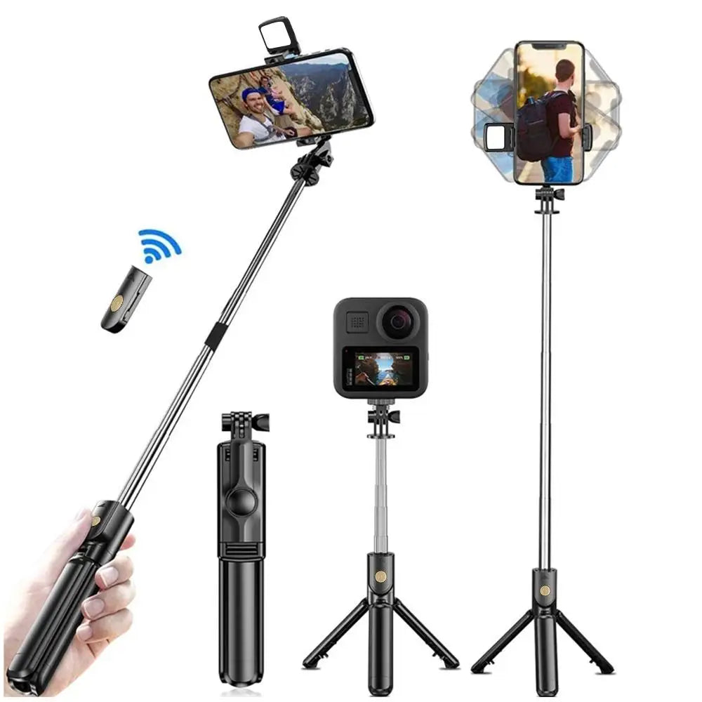 Wireless Selfie Stick Tripod Stand with Light