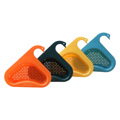 Swan-Shaped Sink Drain Basket - Multifunctional Kitchen Strainer & Organizer