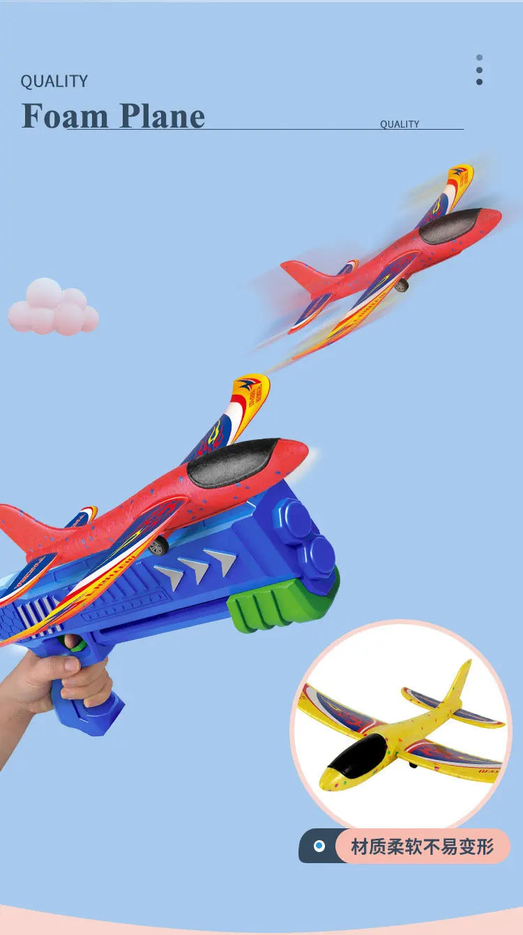 Foam Plane Launcher – Exciting Outdoor Catapult Toy for Kids