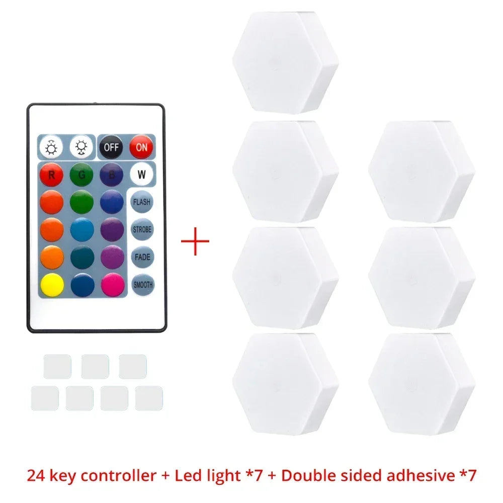 Touch Sensor RGB LED Hexagon Lamp - Smart Shop (Online Store for wise shoppers) 